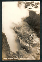 Real Photograph by Radcliffe of Dragon's Mouth Geyser Wairakei in action. - 46785 - Postcard