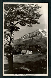 Real Photograph by A B Hurst & Son of The Chateau and Mt Ruapehu. - 46825 - Postcard