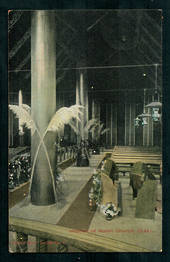 Coloured postcard of the Interior of the Maori Church Otaki. - 47302 - Postcard