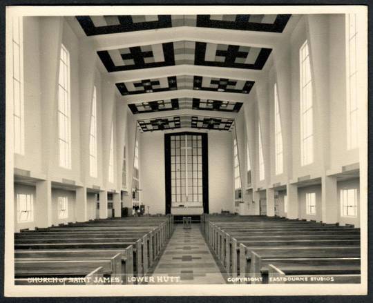 LOWER HUTT Interior of the Church of StJames. Real Photograph - 47348 - Postcard