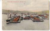 Coloured postcard of Queen's Wharf Wellington. Bird's eye view. - 47463 - Postcard