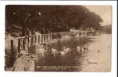 Real Photograph of The Lake Newtown Park. Crease. Early Tanner card. - 47496 - Postcard