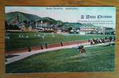 Coloured postcard of Basin Reserve Wellington. Christmas message on the front. - 47783 - Postcard