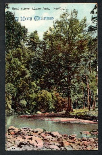 Coloured postcard of Bush Scene Upper Hutt Wellington. Merry Christmas. - 47791 - Postcard