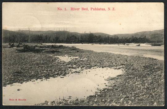 PAHIATUA River Bed. Postcard by Muir & Moodie. - 47853 - Postcard