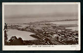 Real Photograph ( pre earthquake) of Port Ahuriri from Shakespeare Hill. Appears to have a message relating to the quake. - 4790