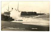 Real Photograph by Radcliffe of the Breakwater Napier. - 47916 - Postcard