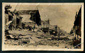 Photograph by A B Hurst of Emmerson Street after the Quake but before the Fire. Scrunched. - 47930 - Postcard