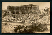 Real Photograph of St Johns cathedral Napier Quake. Photog Bert H Rice. Storkey's Booksellers. - 47949 - Postcard