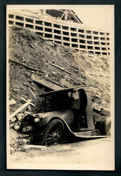 Postcard of Car Damaged by Quake. - 47972 - Postcard