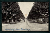 Postcard of Market Street Hastings. Greetings from Hastings. Stain. - 48066 - Postcard