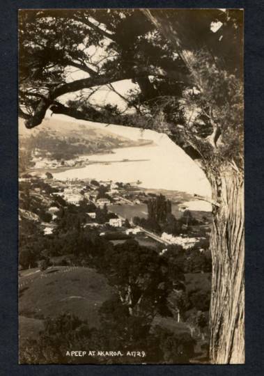 Real Photograph. A peep at Akaroa. - 48263 - Postcard