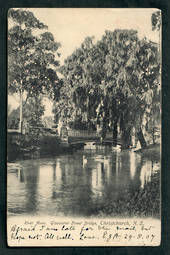 Postcard of Gloucester Street Bridge Christchurch. - 48375 - Postcard