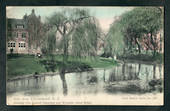 Coloured Postcard of River Avon Christchurch showing the Council Chambers and Worcester Street Bridge. - 48382 - Postcard