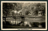 Real Photograph by A B Hurst & Son of Bridge in Gardens. - 48420 - Postcard