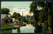 Coloured postcard of Boat Sheds Christchurch. - 48421 - Postcard
