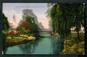 Coloured postcard of Armagh Street Bridge Christchurch. - 48441 - Postcard