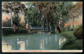 Coloured postcard of River Avon Gloucester Street Bridge Christchurch. - 48448 - Postcard