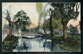 Coloured postcard of Gloucester Street Bridge Christchurch. - 48475 - Postcard