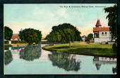Coloured postcard of The Avon and Canterbury Rowing Clubs Christchurch - 48487 - Postcard