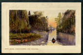 Coloured postcard of Avon River Christchurch. - 48489 - Postcard