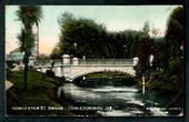 Coloured postcard of Worcester Street Bridge Christchurch. - 48496 - Postcard