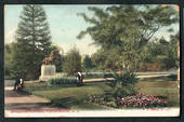 Coloured postcard of Botannical Gardens Christchurch. Some damage. - 48522 - Postcard