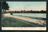 Coloured postcard by Muir and Moodie of Lake Victoria Hagley Park Christchurch. - 48537 - Postcard