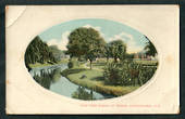 Coloured postcard of Avon River from Cashel Street Bridge. - 48550 - Postcard