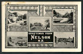 Greetings from Nelson. Montage of five views. - 48650 - Postcard