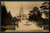 Real Photograph by Jones of Nelson Cathedral and Cawthron Steps. - 48665 - Postcard