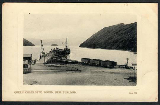 QUEEN CHARLOTTE SOUND Delightful view of coal wagons. Real Photograph - 48720 - Postcard