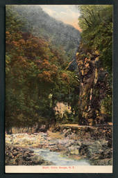 Coloured Postcard of The Bluff, Otira Gorge. - 48758 - Postcard