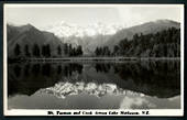 Real Photograph by N S Seaward of Mt Tasman and Mt Cook across Lake Matheson - 48778 - Postcard
