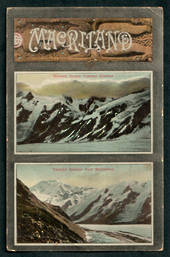 Coloured postcard of Tasman Glacier Two views. - 48890 - Postcard