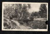 Real Photograph of The Rockery Botannical Gardens Dunedin. Ink stain. - 49134 - Postcard
