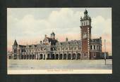 Coloured postcard of Railway Station Dunedin. - 49178 - Postcard