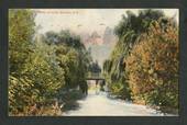 Coloured postcard of the Water of Leith Dunedin. - 49195 - Postcard