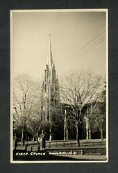 Real Photograph by Seaward of the First Church Dunedin. - 49205 - Postcard
