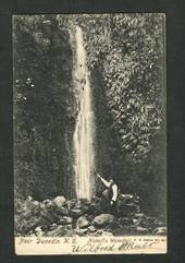 Early Undivided Postcard of Nicholls Waterfall near Dunedin. Wellington to Napier Railway Travelling Post Office Postmark - 4923