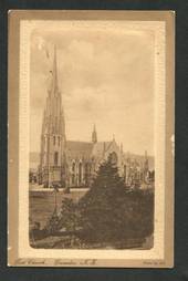 Sepia Postcard of Church Dunedin. - 49256 - Postcard