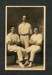 Portrait of three men by Pattillo of Dunedin. Real Photograph. - 49268 - Postcard