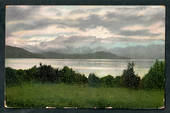 Coloured postcard of Lake Manapouri. Adhesion. - 49346 - Postcard