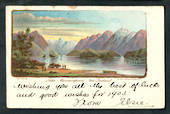 Early Undivided Coloured Postcard of Lake Manaupouri. - 49348 - Postcard