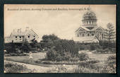 Postcard of Gardens showing Convent and basilica Invercargill. - 49349 - Postcard