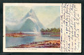 Coloured postcard 1906 of Mitre Peak. - 49367 - Postcard