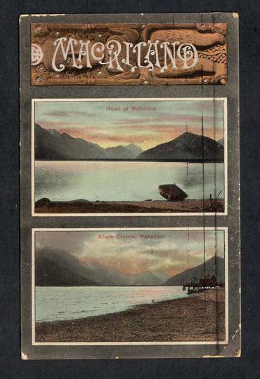 NEW ZEALAND Coloured Postcard Maoriland series of the Head of Wakatipu and Storm Clouds Wakatipu. - 49401 - Postcard