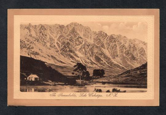 Sepia print by Fergusson of the Remarkables. - 49415 - Postcard