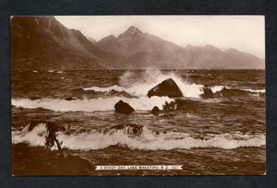 Real Photograph. A Windy Day Lake Wakatipu. - 49416 - Postcard