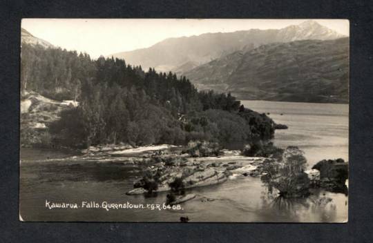 Real Photograph by Radcliffe of Kawarua Falls Queenstown. - 49441 - Postcard